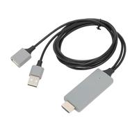 YUEHISY Adaptateur de Câble HDTV Haute Définition Adaptateur de Câble D'interface Multimédia HD 1080p Résolution Vidéo Full HD 1080p de Haute qualité pour Cinéma Maison pour Système (BLACK)