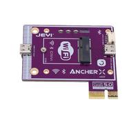 YUEHISY Adaptateur WiFi M.2 Key E, PCIe X1, WiFi 6 6E 7 | Double Interface USB 2.0, 3.0 2.0 vers L'arrière, Demi-support Complet, Câbles SMA, Antennes, stabilité du Signal
