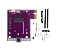 YUEHISY Adaptateur WiFi PCIe X1 vers M.2, PCIe X1 X4 X8 X16 | M.2 Key E, Ancienne Plateforme de Bureau, Double USB 2.0, WiFi 7 BT 5.x, PCIe 3.0 2.0, Optimisation du Signal, sans