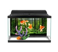 YUEHISY Affiche D'aquarium Fantastique Adhésif PVC Imperméable, Papier de Fond de Forêt sous-Marine pour Décor D'aquarium, Conception Auto-adhésive de Couleur Vive pour Les Amateurs (61 * 30CM)