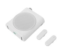 YUEHISY Amplificateur Vocal Rechargeable, Haut-Parleur Bluetooth 5.4, Double Microphone Cravate Magnétique, Couverture de 300 Personnes, pour Visite en Classe (White)