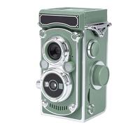 YUEHISY Appareil Photo Numérique Vintage, Caméra Vidéo Rétro de Style TLR 2,7K, Mise au Point Automatique 24 MP, Joystick Manuel, Taille Portable, pour Débutants Adolescent Vlogging (Green)