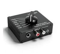 YUEHISY Atténuateur Audio Variable en Ligne Stéréo Passif, Contrôle du Son Réglable, Connecteurs AUX 3,5 Mm 1/8" / 6,35 Mm 1/4"