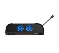 YUEHISY Base de Ventilateur de Refroidissement, Double Ventilateur 3 Vitesses 8 Couleurs RVB Lumière Silencieuse Console de Jeu avec Prise USB C, pour Commutateur 2 Dock