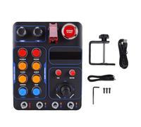 YUEHISY Boîtier de Commande Central de Simulateur de Course, Boîtier de Boutons de Jeu avec 19 Boutons 9 Types, 30 Options Programmables, Port USB rétroéclairé RVB, pour PC