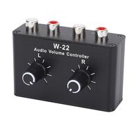 YUEHISY Boîtier de Contrôle de Volume 3,5 Mm, Sélecteur Audio avec Réglage de Balance, Hub de Distribution avec Petit Bouton D'atténuation