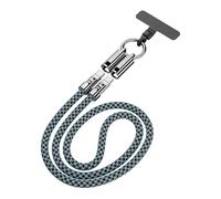 YUEHISY Câble de Chargeur de Lanière de Téléphone, Charge Rapide 240 W, Verrou en Alliage de Zinc de Type C à Type C et Puce Intelligente, Cordon de Synchronisation de Données 120 Cm pour (Bleu Blanc)