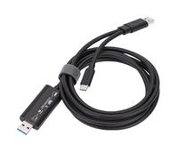 YUEHISY Câble de Transfert de Données USB 3.0 5 Gbps, Cordon de Synchronisation PC vers PC de 6,6 Pieds avec Connecteurs USB A et Type C, Application de Migration Intégrée