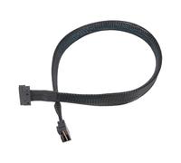 YUEHISY Câble SAS Slim SFF-8654 8X vers SFF-8654 8X LP 24 Gbit/s 8 Canaux, SAS 4.0 PCIe 4.0, Câble de Données Haute Vitesse de 0,5 M