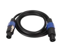 YUEHISY Câble Speakon vers Speakon, Câble de Connexion de Haut-parleur, Cordon Mâle vers Mâle, Système de Verrouillage Twist Lock, Plug & Play pour Haut-parleur de Caisson de Basses de (25FT)