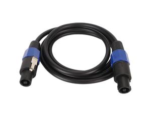 YUEHISY Câble Speakon vers Speakon, Câble de Connexion de Haut-parleur, Cordon Mâle vers Mâle, Système de Verrouillage Twist Lock, Plug & Play pour Haut-parleur de Caisson de Basses de (25FT)