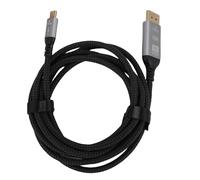 YUEHISY Câble USB C vers DisplayPort, 2M 16K Haute Définition, Cordon Unidirectionnel de Type C vers DP 2.1, pour Ordinateur Portable et Moniteur Thunderbolt 3/4