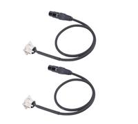 YUEHISY Câble XLR Mâle vers Femelle 2 Pièces |Conception Passe-Plat avec Boîtier en Alliage de Zinc, pour Microphone, Mixeur, Haut-Parleur |3 Broches, 2 Pieds (Black)