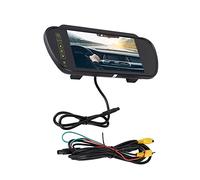 YUEHISY Caméra de Recul LCD 7 Pouces, Moniteur Large Tension pour DVD de Voiture/caméra de Recul, Inversion Automatique pour Les Véhicules