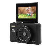 YUEHISY Caméscope Vidéo, Enregistreur de Caméra Numérique HD 4K 64MP avec Zoom Numérique 18X, écran Rabattable 3" 180, Mise au Point Automatique Prise en Charge, pour Les Voyages (Black)