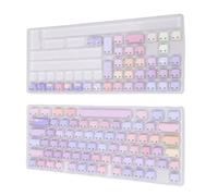 YUEHISY Capuchons de Touches Cat 113 Touches, Profil Rond PBT (Type A) | Forme Sphérique Confortable, Set Complet pour 61 68 75 82 84 87 98 104, Texture Mate Anti Brillance, Extracteur Touches Inclu