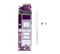 YUEHISY Carte Adaptateur M.2 NVMe Vers EDSFF E1.S, PCIe 5.0 X4, 2230 2280 | PCB Doré, Pour Déploiement en Station de Travail, Conversion D'Interface Bidirectionnelle, Prêt à L'Emploi, Faible Perte,
