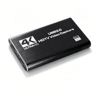 YUEHISY Carte de Capture Vidéo HDMI 4K, 1080P 60FPS avec Sortie en Boucle, Carte de Capture HDMI vers USB 3.0, Entrée Micro pour Le Streaming