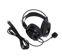 YUEHISY Casque USB avec Microphone pour PC/Ordinateur Portable, Casque Stéréo Supra-auriculaire, USB-A, pour Cours en Ligne Skype Zoom