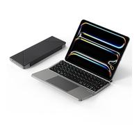 YUEHISY Clavier Bluetooth avec pavé Tactile, Clavier Compact sans Fil Pliable à 64 Touches avec Couverture en Cuir PU, Saisie Silencieuse pour Ordinateur Portable Tablette Téléphone (Grey)