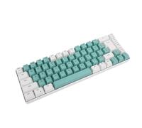 YUEHISY Clavier câblé Mécanique, RVB Backlit Anti-Glosting Compact 68 Keys Multimedia USB Plug and Play for Business Travel Gamers (Bloc de Couleur Vert Blanc)