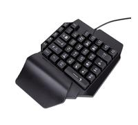 YUEHISY Clavier de Jeu RVB Filaire à Une Main | Demi-clavier 39 Touches, Conception Anti-image Fantôme, Rétroéclairage LED RVB, Plug and Play, Support de Poignet Ergonomique