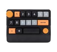 YUEHISY Clavier Numérique Mécanique RVB sans Fil, Clavier de clé Macro Programmable à Hot Swappable Macro 15, pour Le Système D'exploitation du Jeu D'ordinateur Portable PC (Bleu Noir Jaune)