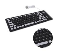 YUEHISY Clavier USB Filaire 88 Touches en Silicone, Pliable et | Clavier étanche à L'eau et à la Poussière, Frappe Silencieuse en Silicone, Câble de 1,4 M, Plug & Play, 332x125x6,5 mm.