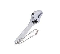 YUEHISY Clé Porte-Clés en Acier galvanisé, Mini clé à Molette, Portable, Professionnelle, Haute dureté, Antirouille, Légère et Robuste pour la Maison Industrielle (2,5 pouces d'argent galvanisé)