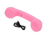 YUEHISY Combiné Téléphonique Rétro sans Fil, Bluetooth Rechargeable, Contrôle du Volume, Micro HD, Temps de Conversation 8H, pour Téléphone Portable, Ordinateur Portable (Pink)