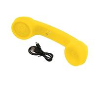YUEHISY Combiné Téléphonique Rétro sans Fil, Bluetooth Rechargeable, Contrôle du Volume, Micro HD, Temps de Conversation 8H, pour Téléphone Portable, Ordinateur Portable (Yellow)