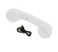 YUEHISY Combiné Téléphonique Rétro sans Fil, Bluetooth Rechargeable, Contrôle du Volume, Micro HD, Temps de Conversation 8H, pour Téléphone Portable, Ordinateur Portable (White)
