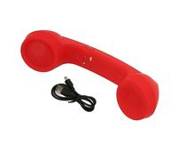 YUEHISY Combiné Téléphonique Rétro sans Fil, Bluetooth Rechargeable, Contrôle du Volume, Micro HD, Temps de Conversation 8H, pour Téléphone Portable, Ordinateur Portable (Rouge)