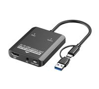 YUEHISY Convertisseur VHS vers Numérique, Carte de Capture Vidéo USB, Adaptateur Analogique AV vers HDMI Numérique, Sortie 1080P, pour Magnétoscope DVD Caméscope Consoles de Jeu PC