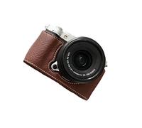 YUEHISY Demi-étui X-M5, Housse D'appareil Photo en Cuir PU Ajustée avec Précision avec Plaque Inférieure en Alliage D'aluminium pour Une Prise Anti-Rayures et Améliorée (Brown)