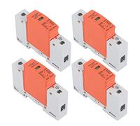 YUEHISY Dispositif de Protection Contre Les Surtensions, Rail DIN 1P SPD, 4 Parafoudres de Maison AC 420 V avec Fenêtre Visible et Conception Amovible, Parasurtenseur (Imax：40kA)
