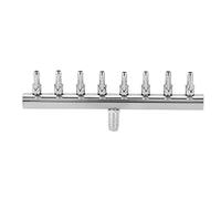 YUEHISY Distributeur d'air pour Aquarium en Acier Inoxydable, Séparateur, | Modèles optionnels à 8 ou 12 voies, Vanne de contrôle du volume d\'air réglable, Entrée d\'air 8 mm, Sortie 4 mm, Acier