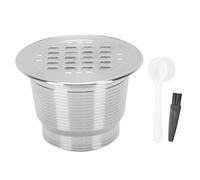 YUEHISY Dosette à café en Acier Inoxydable, Capsule Réutilisable et Rechargeable Compatible avec la Plupart des Cafetières, Comprend une Brosse de Nettoyage et une Cuillère Doseuse