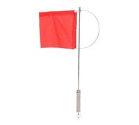 YUEHISY Drapeau Indicateur de Vent pour Voilier, Yacht, Mât en Acier Inoxydable, Drapeau de Bateau Rouge, Manche à Vent en Nylon Léger, Girouette Triangulaire Marine pour la Course, Voile