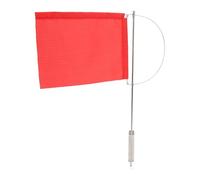 YUEHISY Drapeau Indicateur de Vent pour Voilier, Yacht, Mât en Acier Inoxydable, Drapeau de Bateau Rouge, Manche à Vent en Nylon Léger, Girouette Triangulaire Marine pour la Course, Voile