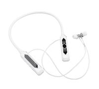 YUEHISY Écouteurs de Cou sans Fil, Connexion Stable Bluetooth 5.3 et Affichage de la Puissance, écouteurs de Cou Magnétique avec Son Haut de Gamme (White)