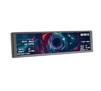 YUEHISY Écran Secondaire D'ordinateur de 9,2 Pouces, Mini Moniteur LCD IPS, Affichage des Données du Disque Dur CPU GPU RAM en Temps Réel, éditeur de Thème Visuel, luminosité Automatique (Black)