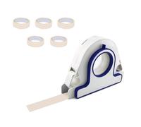 YUEHISY Ensemble D'applicateurs de Ruban de Peinture à Masquage, 5 Rouleau de 25 Mm de Largeur de Bande de Peintre Blanc Dispensateur avec Coupeur, Portable pour la Décoration