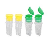 YUEHISY Ensemble de 4 Presse-Citron Manuel à Vis, avec Filtre intégré et Couvercle de Rangement, Presse-agrumes Portable pour Citron et Cocktails (jaune vert)