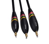 YUEHISY Ensemble de Flotteurs de Pêche en Bois, 3 Flotteurs en Bois de Balsa, Flottaison 1,5 + 4 G/1,5 + G/, + 6, de Pêche à Queue Brillante pour Carpe d'eau Douce, Truite, Bar, Panfish