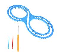 YUEHISY Ensemble de Métier à Tisser pour Couvertures, Tricot, Facile à Utiliser, en Plastique pour Chaussettes, écharpe, Chapeau, Kit de Métier à Tisser Bleu avec Aiguilles de Suture au Crochet pour