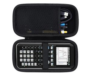YUEHISY Étui de Transport Rigide, Boîte de Transport de Protection en Nylon EVA, Sac de Rangement de Voyage avec Poche en Filet Supplémentaire, pour Texas Instruments TI 84 Plus CE