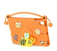 YUEHISY Étui pour Tablette, Coque de Protection Antichoc Mignonne avec Support en Forme d'abeille, Poignée de Transport, Utilisation Portable, pour Air/Pro 9,7" Tactile (Orange)