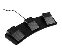 YUEHISY FS23 PM USB Triple Foot Switch Customizable Mechanical Pedal | Touches de raccourci et multimédia personnalisables, interrupteur mécanique avec son de pas clair