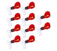 YUEHISY Gobelets d'eau de Poulet, Abreuvoir Automatique pour Volaille avec té de 1/2 Pouce, Abreuvoir Rouge pour Poulailler, Système d'hydratation pour Poulets, Gobelet 'arrosage pour Poules,